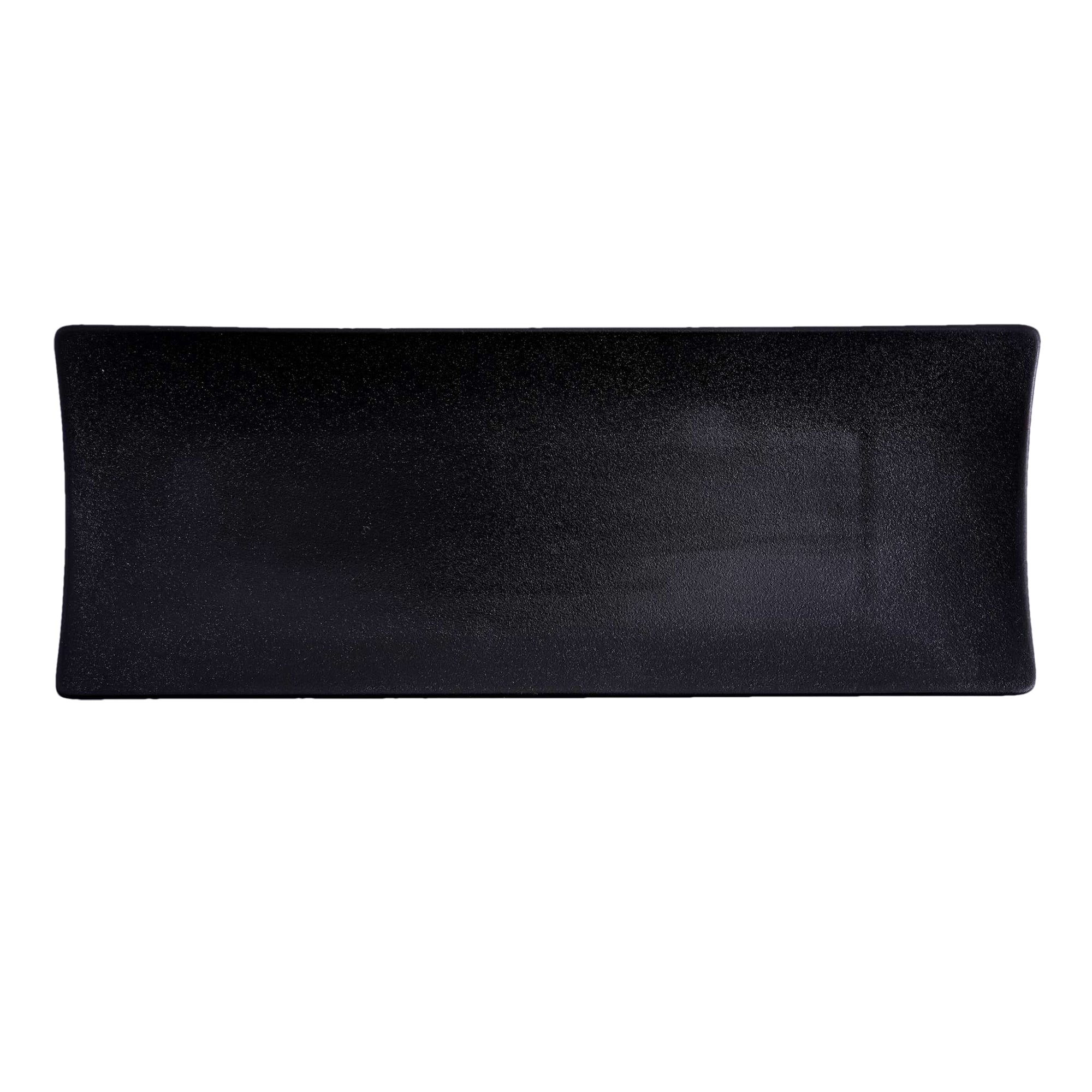 51227- Matte Black 12" Rectanglar Porcelain Flat Plate, Sushi Plate, 16/Case