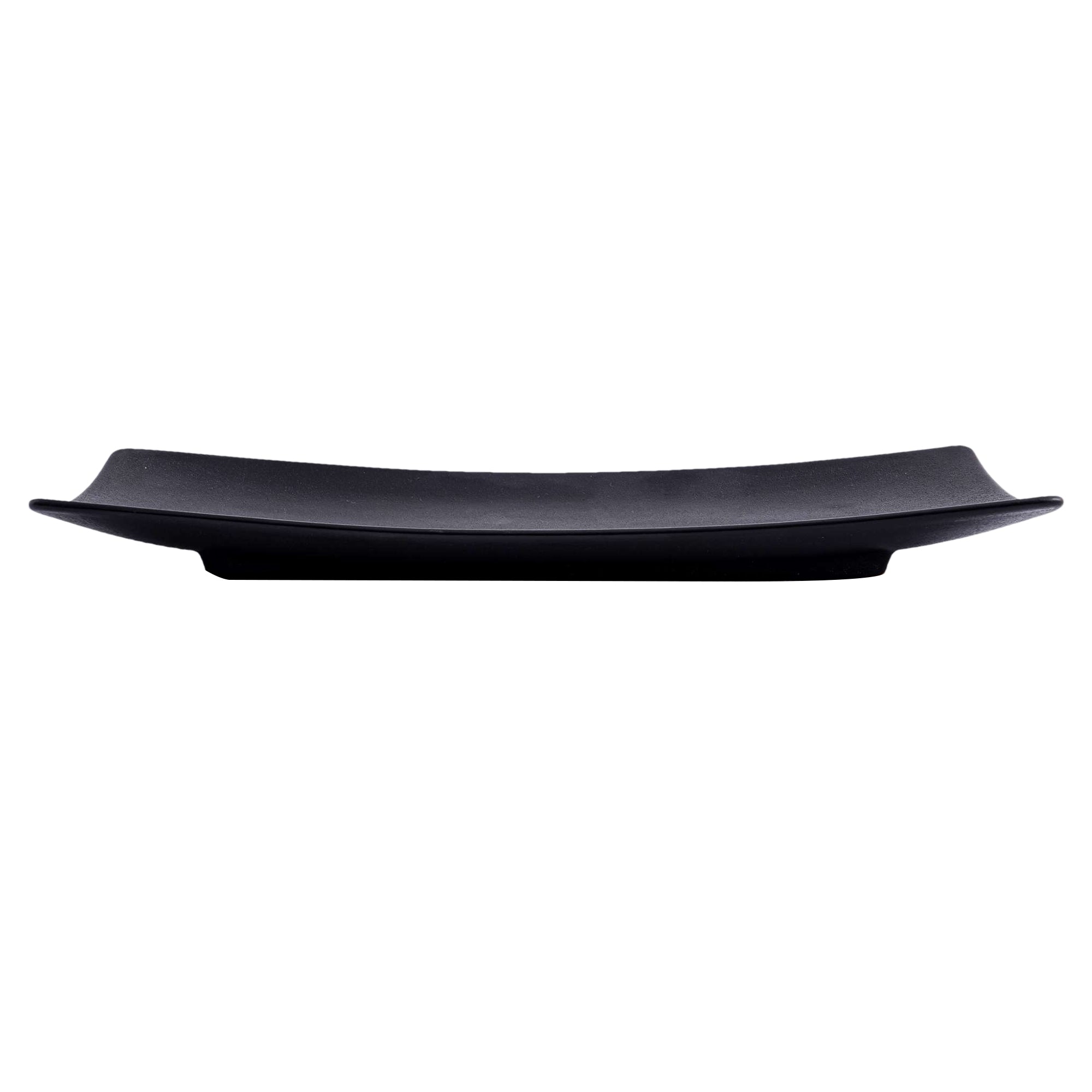 51227- Matte Black 12" Rectanglar Porcelain Flat Plate, Sushi Plate, 16/Case