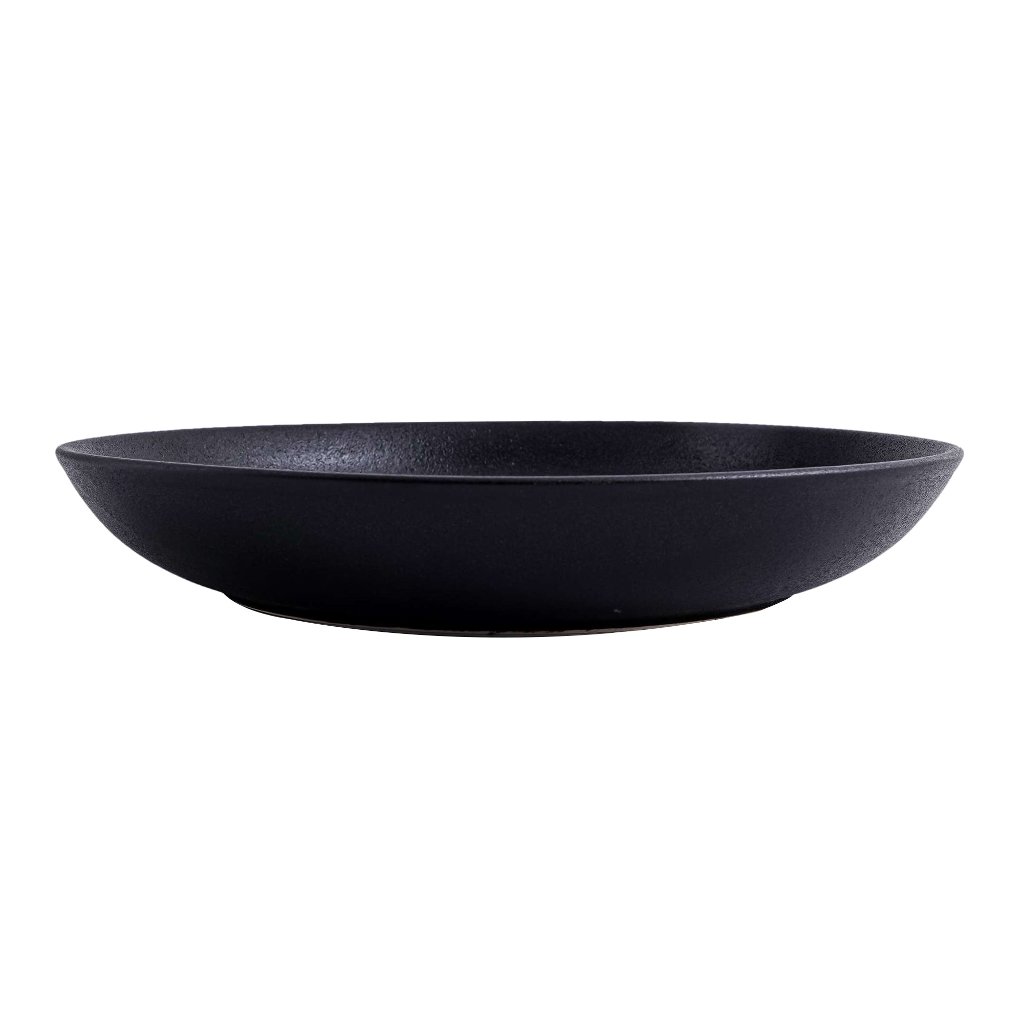 51234 - Matte Black 9" Diner Bowl, Shallow Bowl, Serving Plate, 16/Case