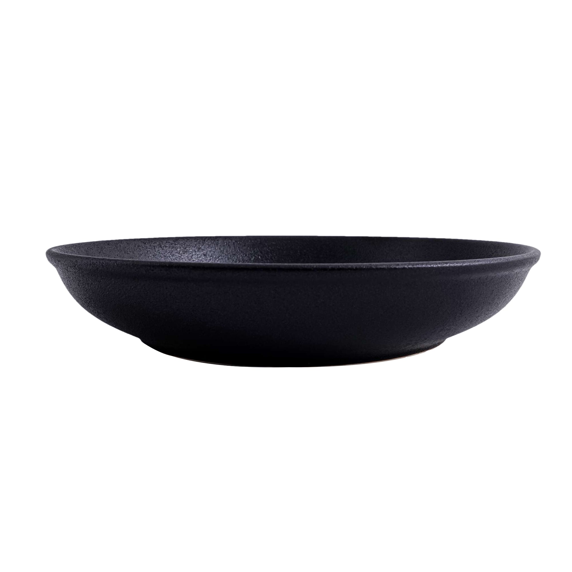 51235 - Matte Black 10" Diner Bowl, Shallow Bowl, Serving Plate, 12/Case