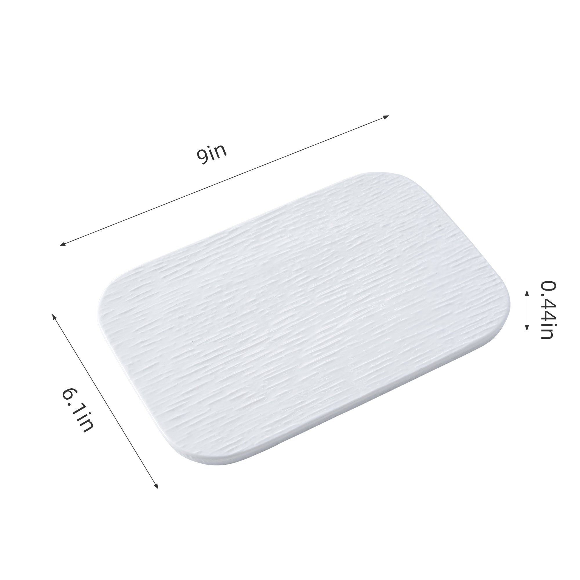 51128-White Sushi Flat Plate 9“-24/Case