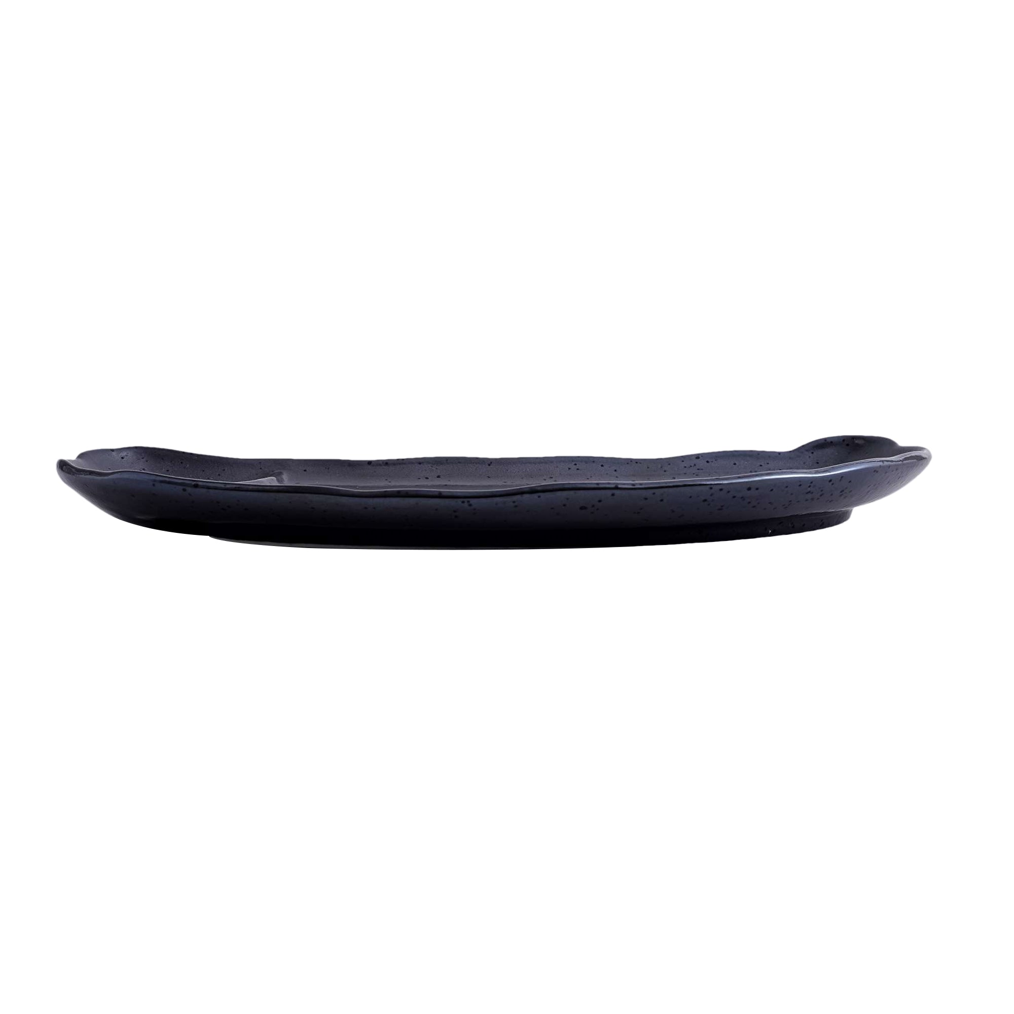 51206 - Dark Brown 10.8" Porcelain Gyoza Dumpling Plate, 24/Case