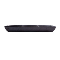 51213 - Dark Brown 7.8" Rectanglar Porcelain Soy Sauce Dish, 3 Compartment, 48/Case