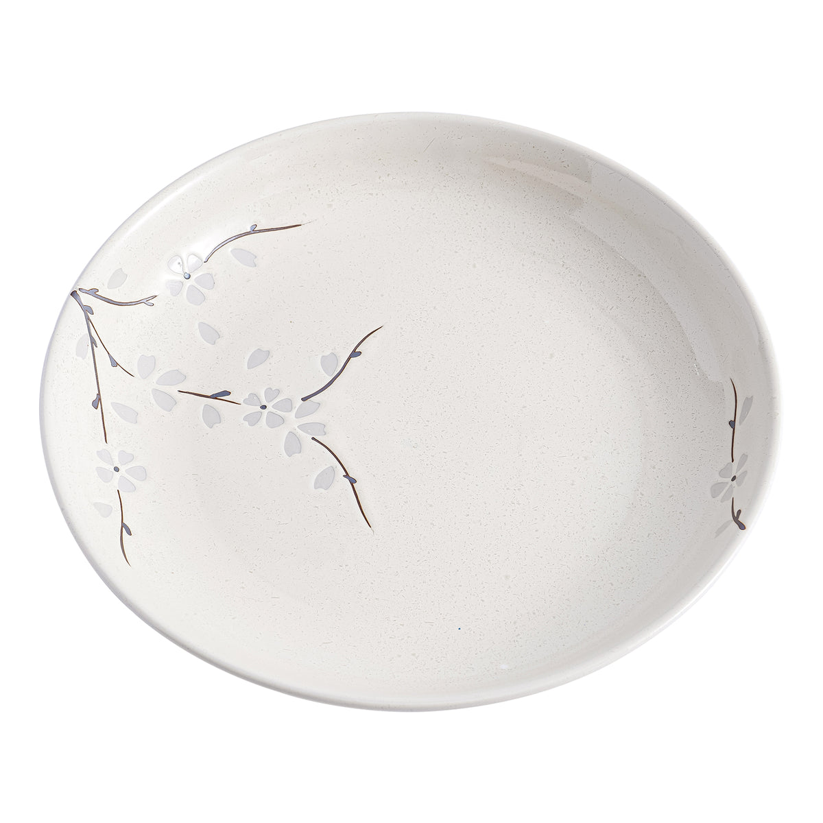 51248 - White Sakura 10" Diner Bowl, Shallow Bowl, Serving Plate, 12/Case