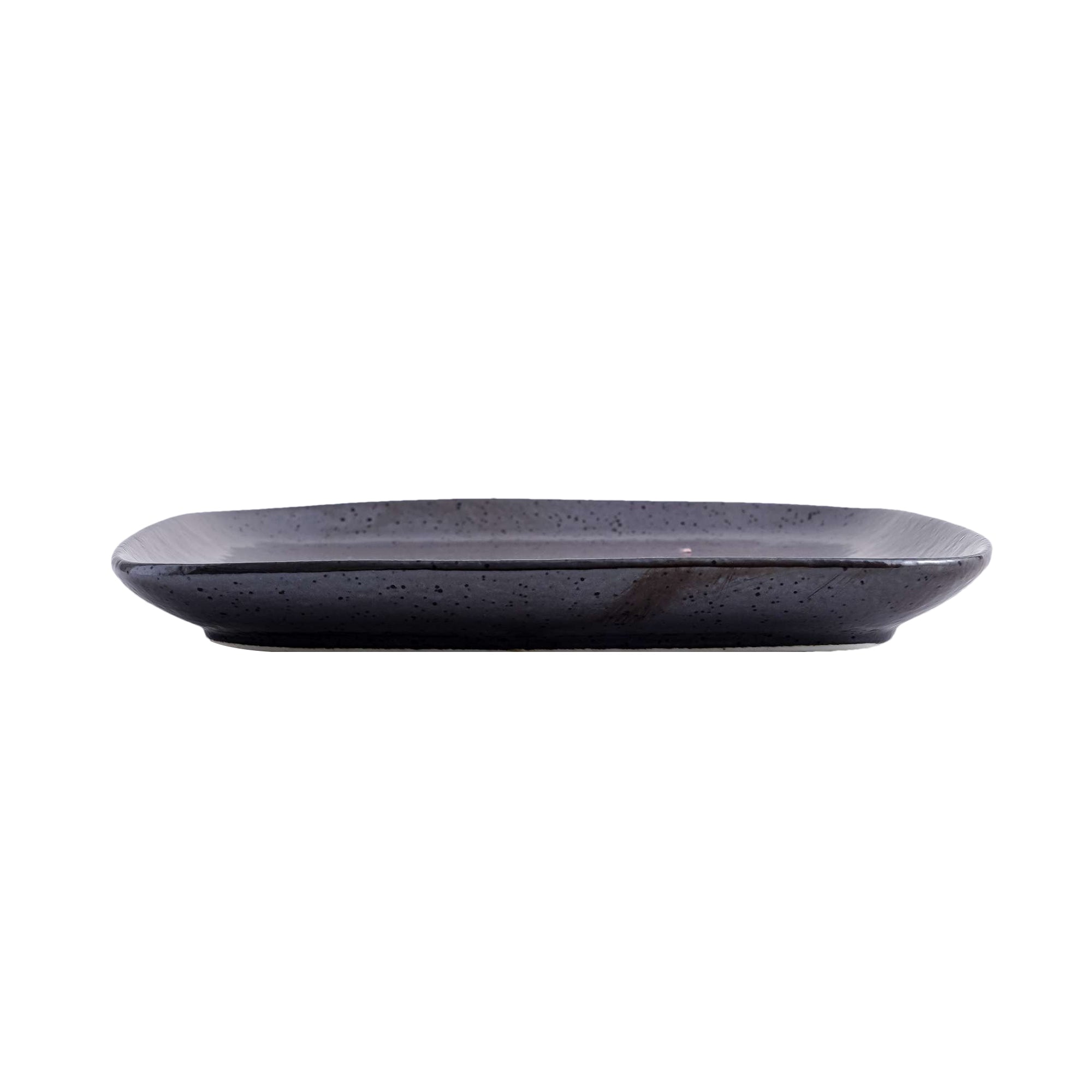 51198-Dark Brown 7.8" Square Porcelain Flat Plate, 24/Case