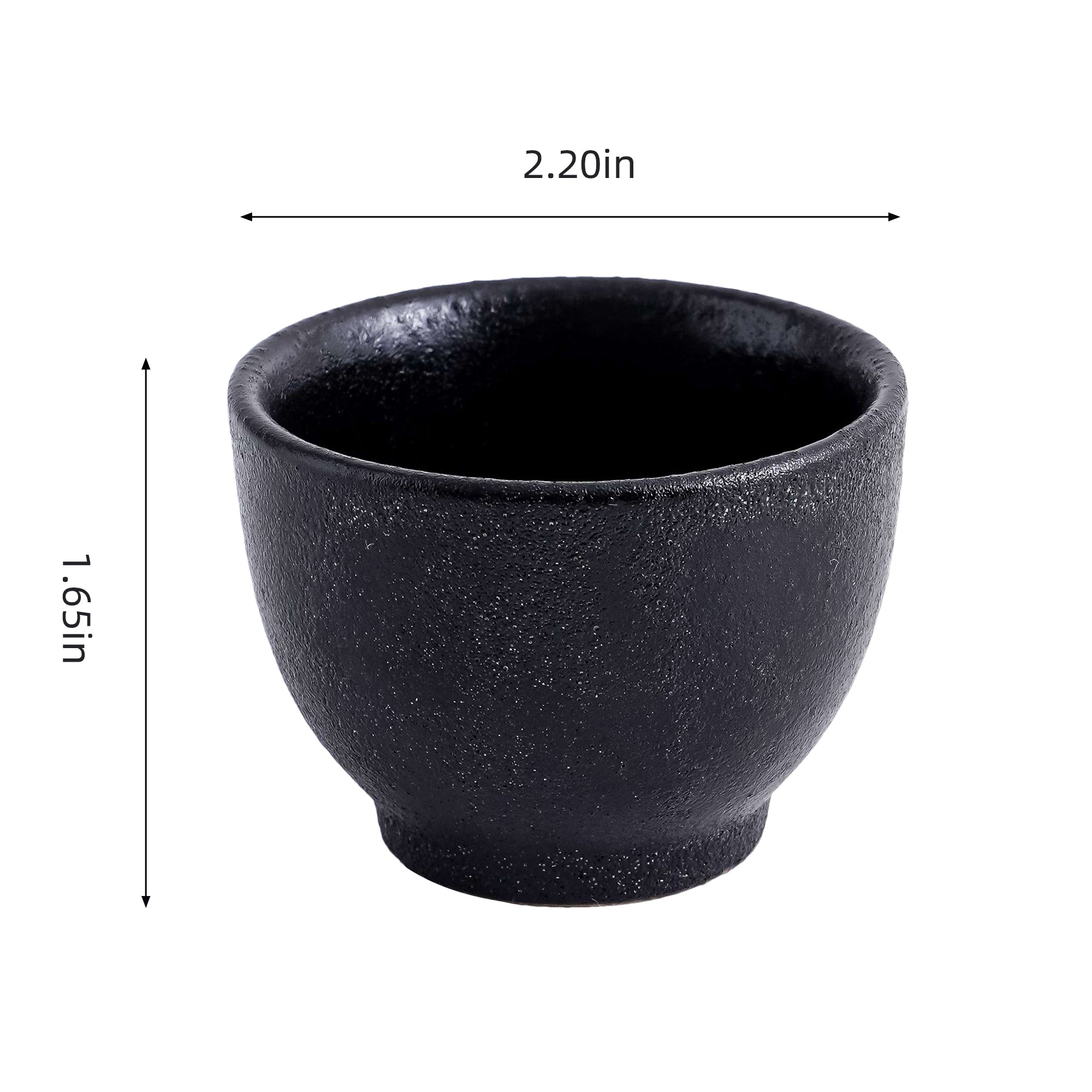 51221 - Matte Black Japanese Sake Set include 1 Sake Bottle and 2 Sake Cups, 24set/Case