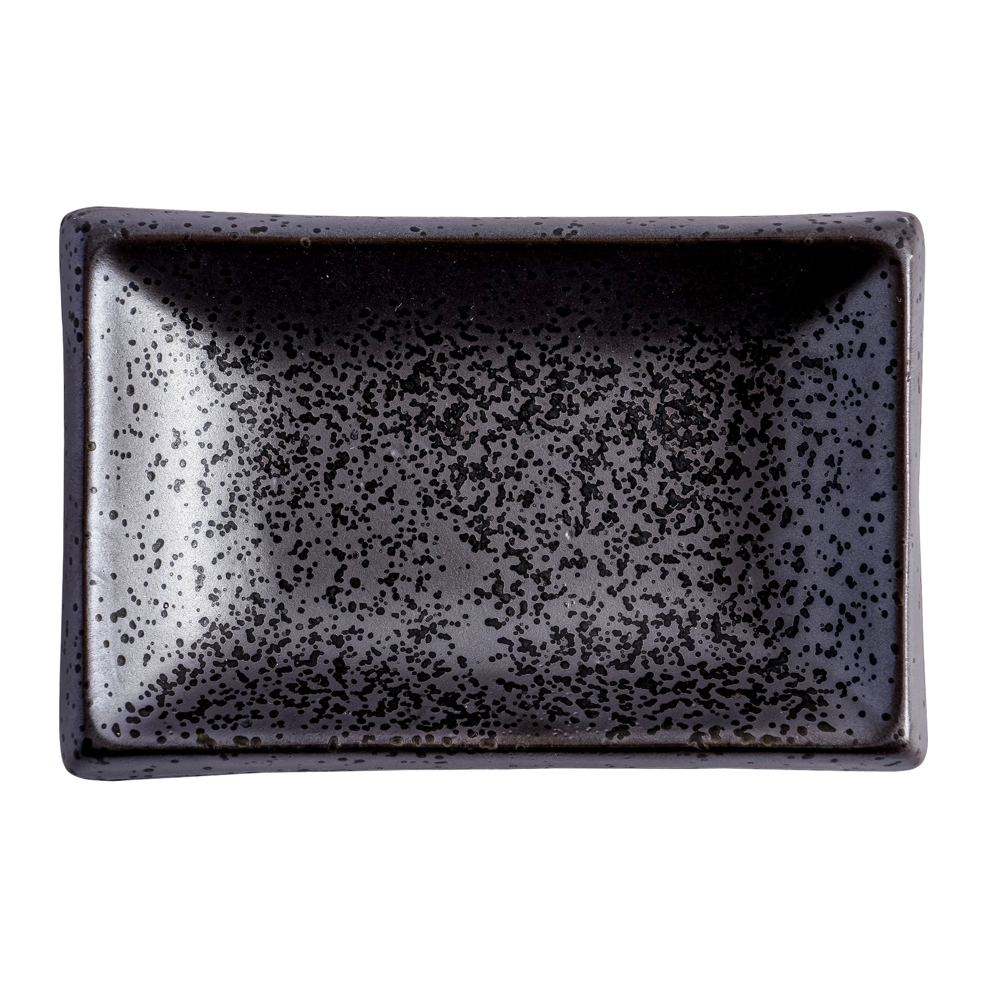 51215 - Dark Brown 4" Rectanglar Porcelain Soy Sauce Dish, 72/Case