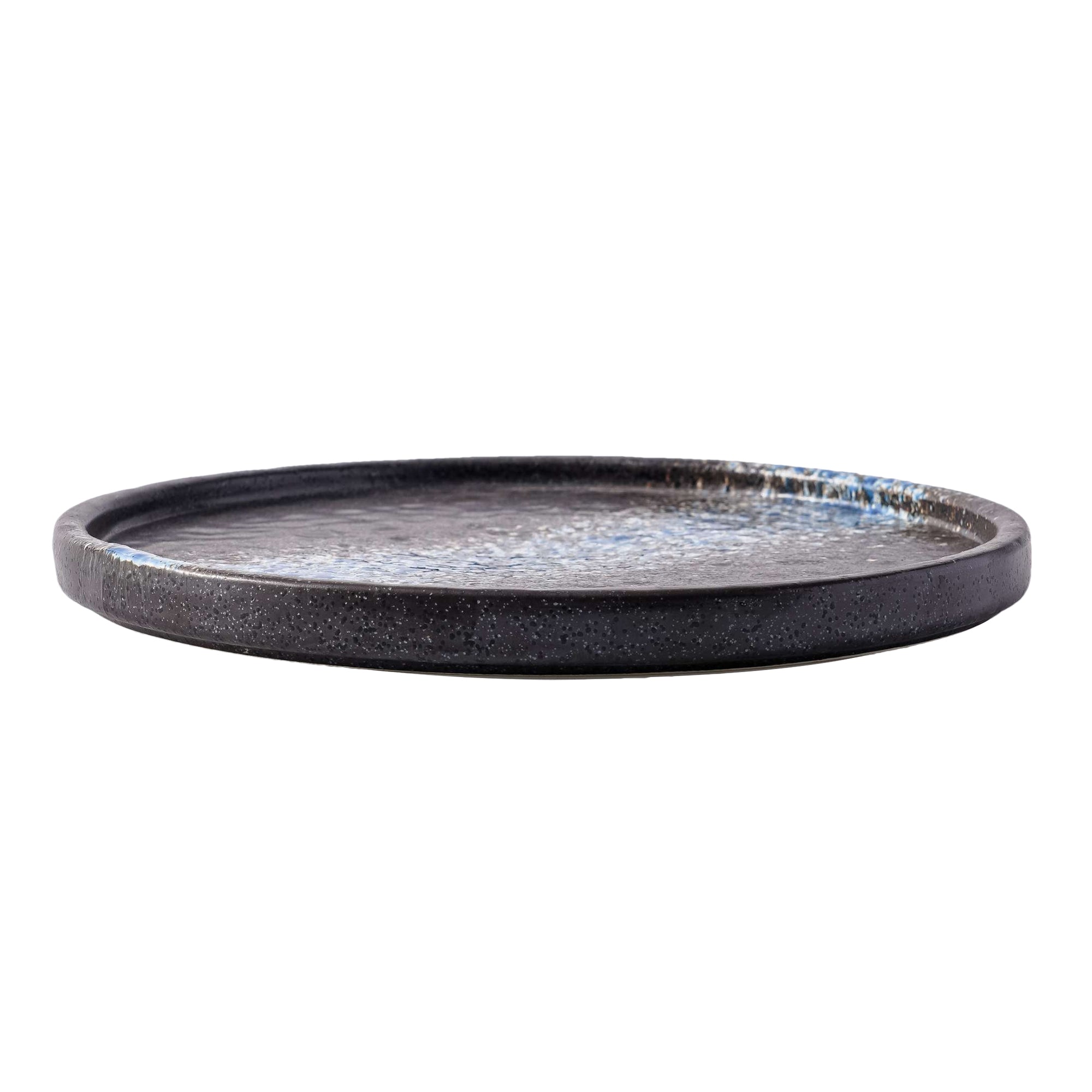51057-8.7Inches Round Ceramic Flat Dinner Plate, High Edge Dish Set-18/Case