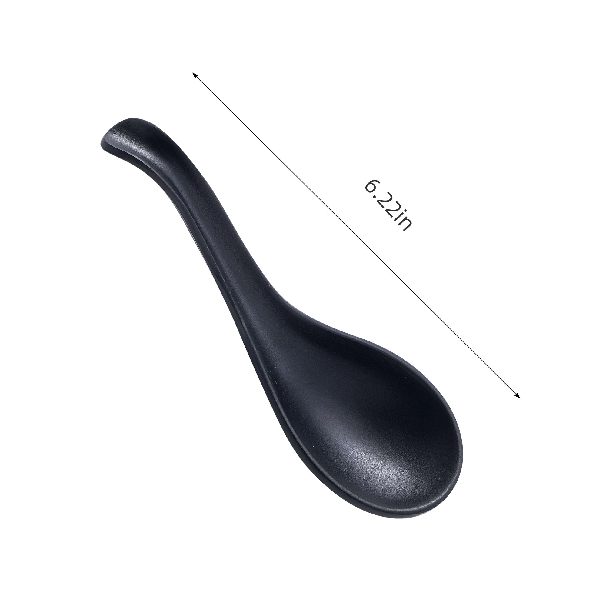 51094-Black Matte Melamine Soup Spoon,600/Case