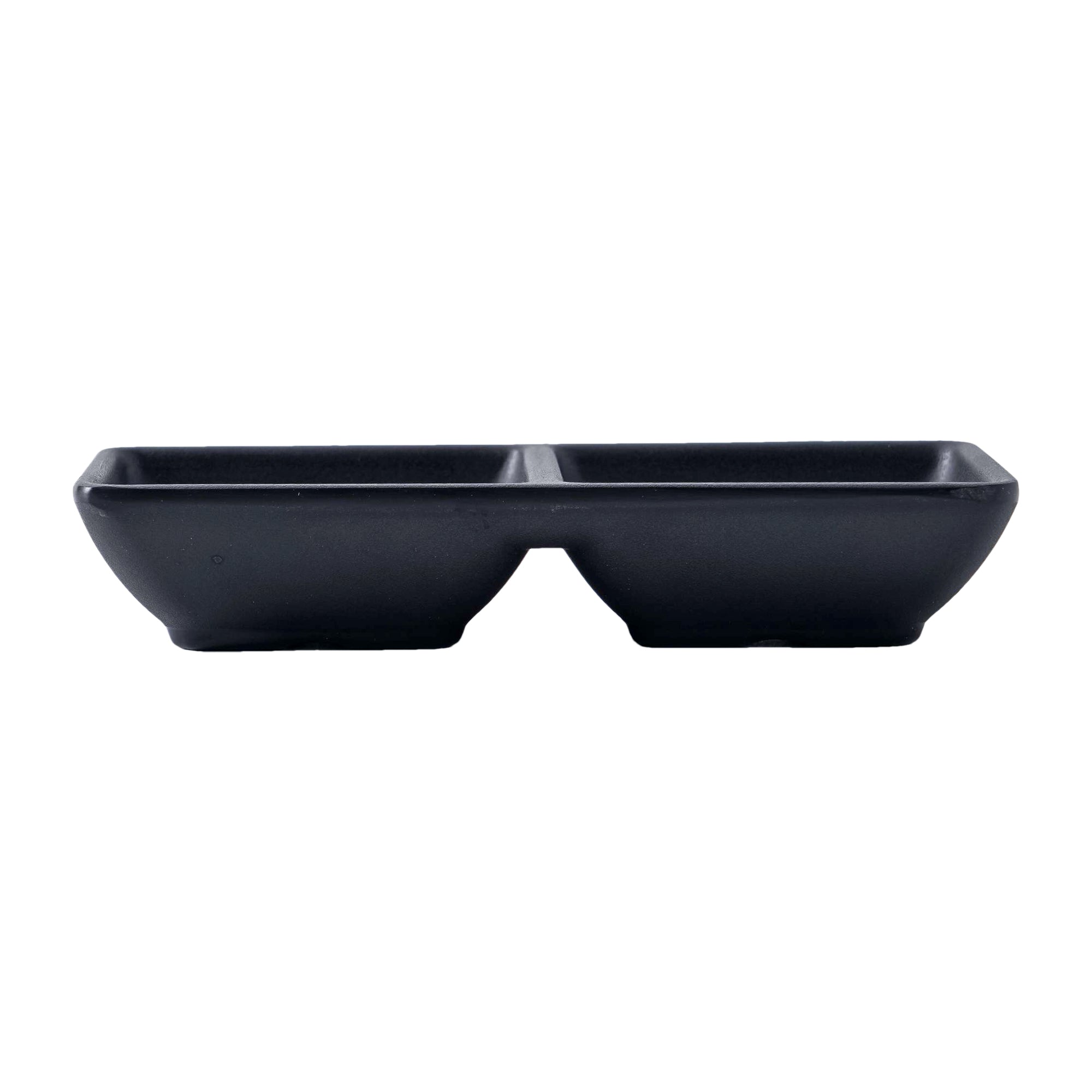 51089-Melamine Rectangle 2 Compartment/divided Sauce Dish-240/Case