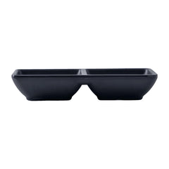 51089-Melamine Rectangle 2 Compartment/divided Sauce Dish-240/Case