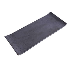 51207 Dark Brown 12" Rectanglar Porcelain Flat Plate, Sushi Plate, 16/Case