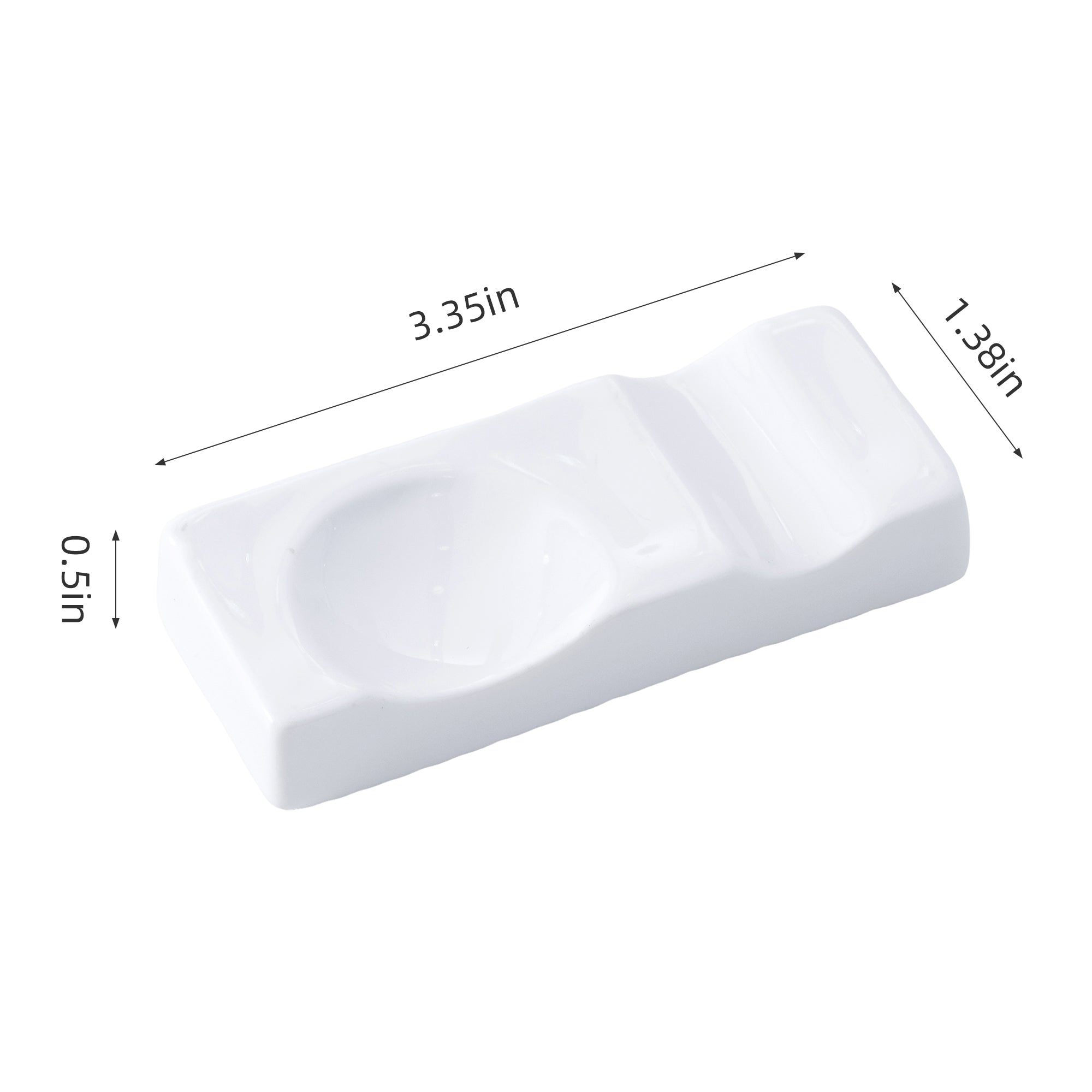 51103-3.35"Ceramic chopstick rest and soup spoon holder-192/Case