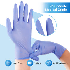 51001-Disposable Nitrile Gloves (Blue, Small)-1000pcs/Case