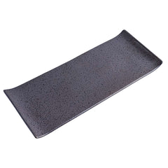 51208- Dark Brown 14" Rectanglar Porcelain Flat Plate, Sushi Plate, 12/Case