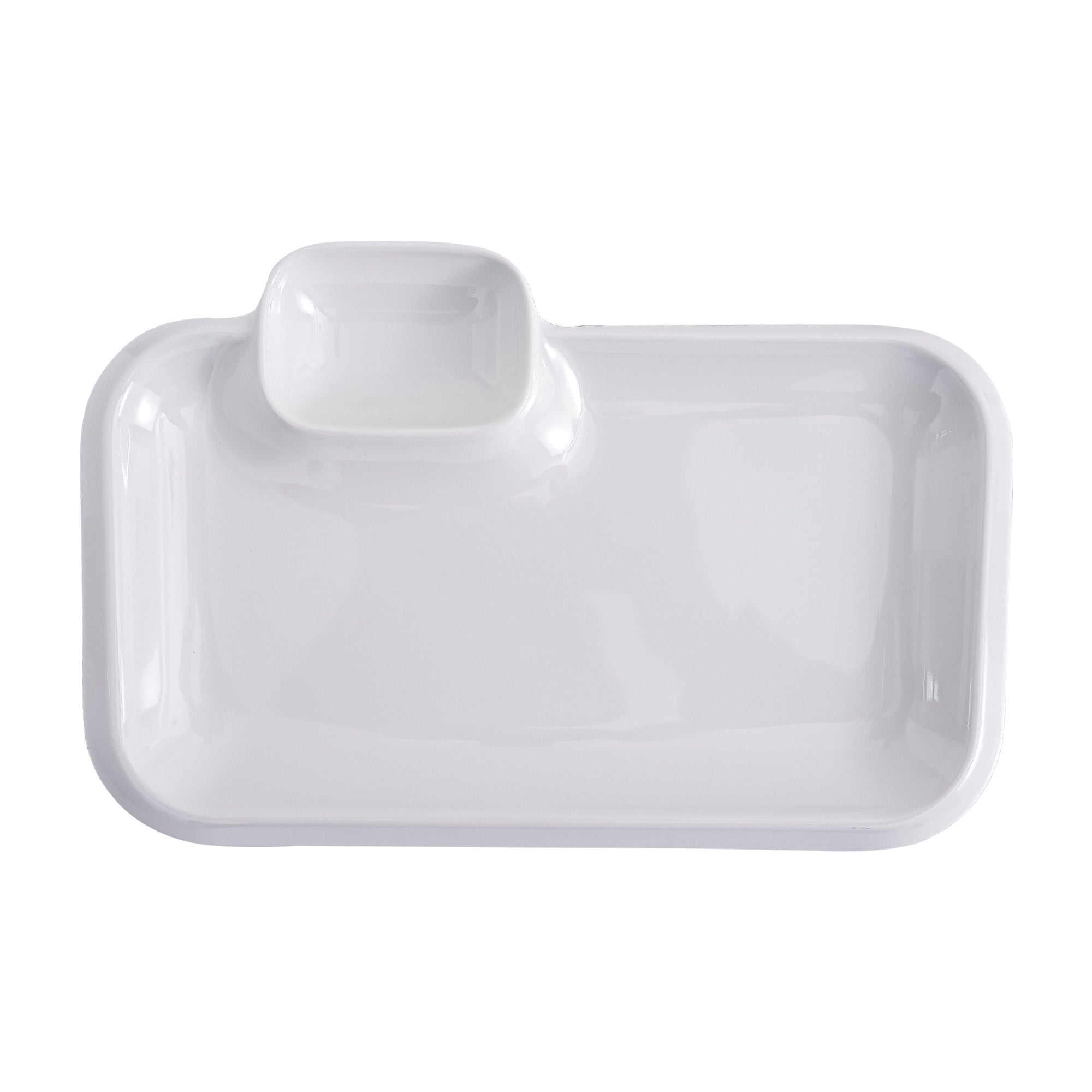 51039-Melamine Dumpling Plates with Vinegar Dish-16/Box
