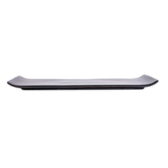 51208- Dark Brown 14" Rectanglar Porcelain Flat Plate, Sushi Plate, 12/Case