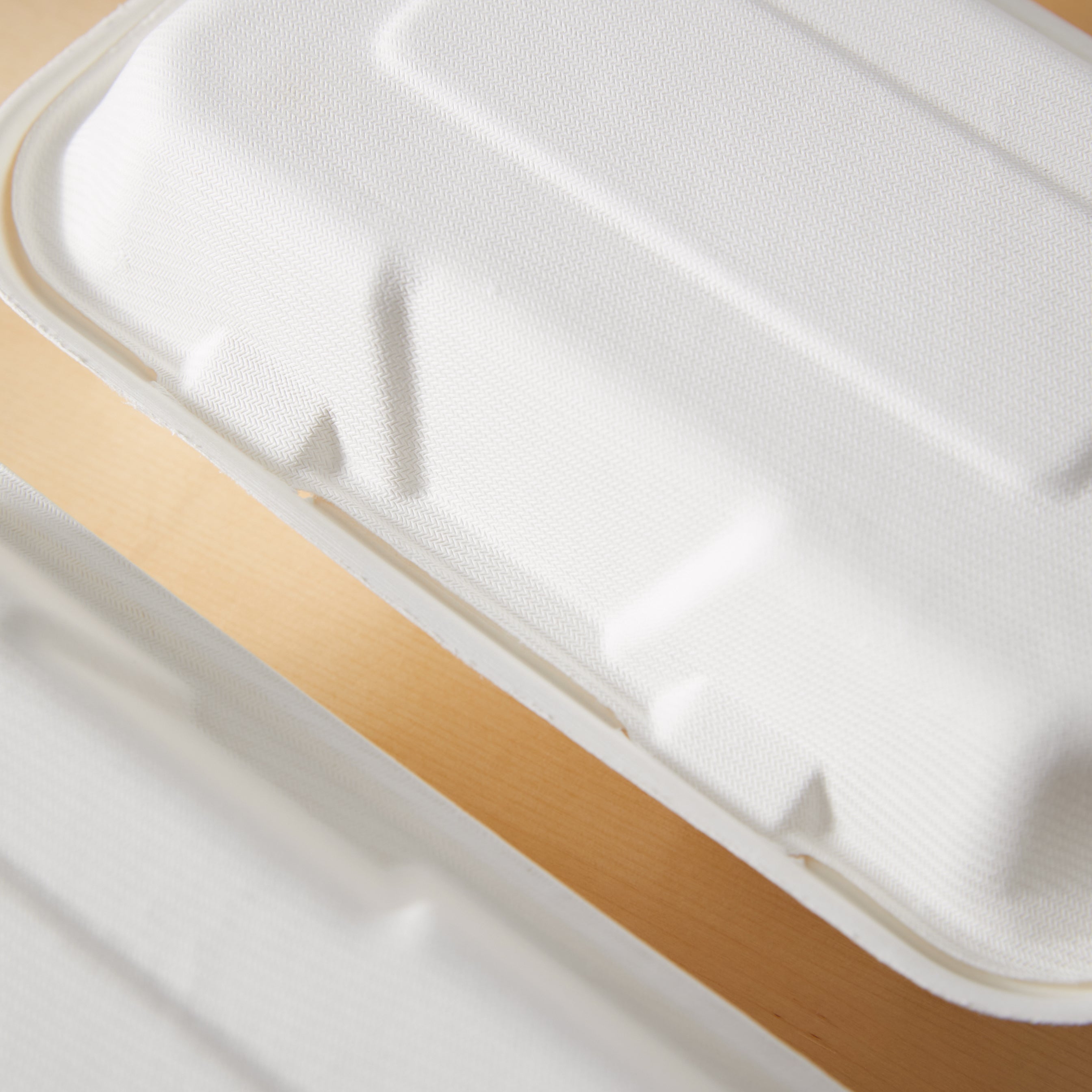 51438-200 Pack Natural Bagasse Fiber Disposable Food Storage Container 100% Compostable Clamshell To-Go Containers Eco-Friendly Take-Out Containers Made of Sugarcane (1 Compartment)