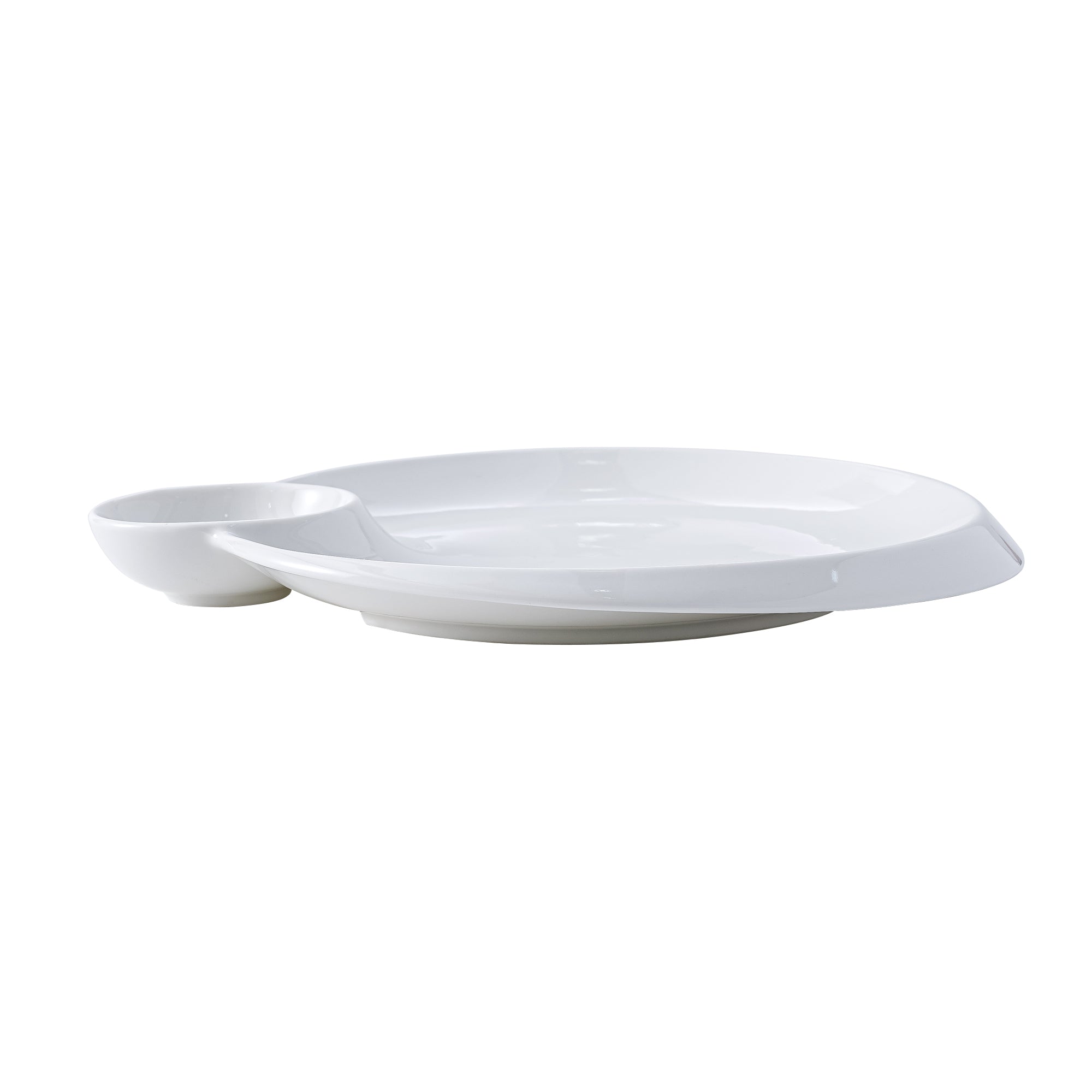 51106-11"Ceramic Dumpling/Sushi/Sashimi Plates with Sauce Dish-24/Case