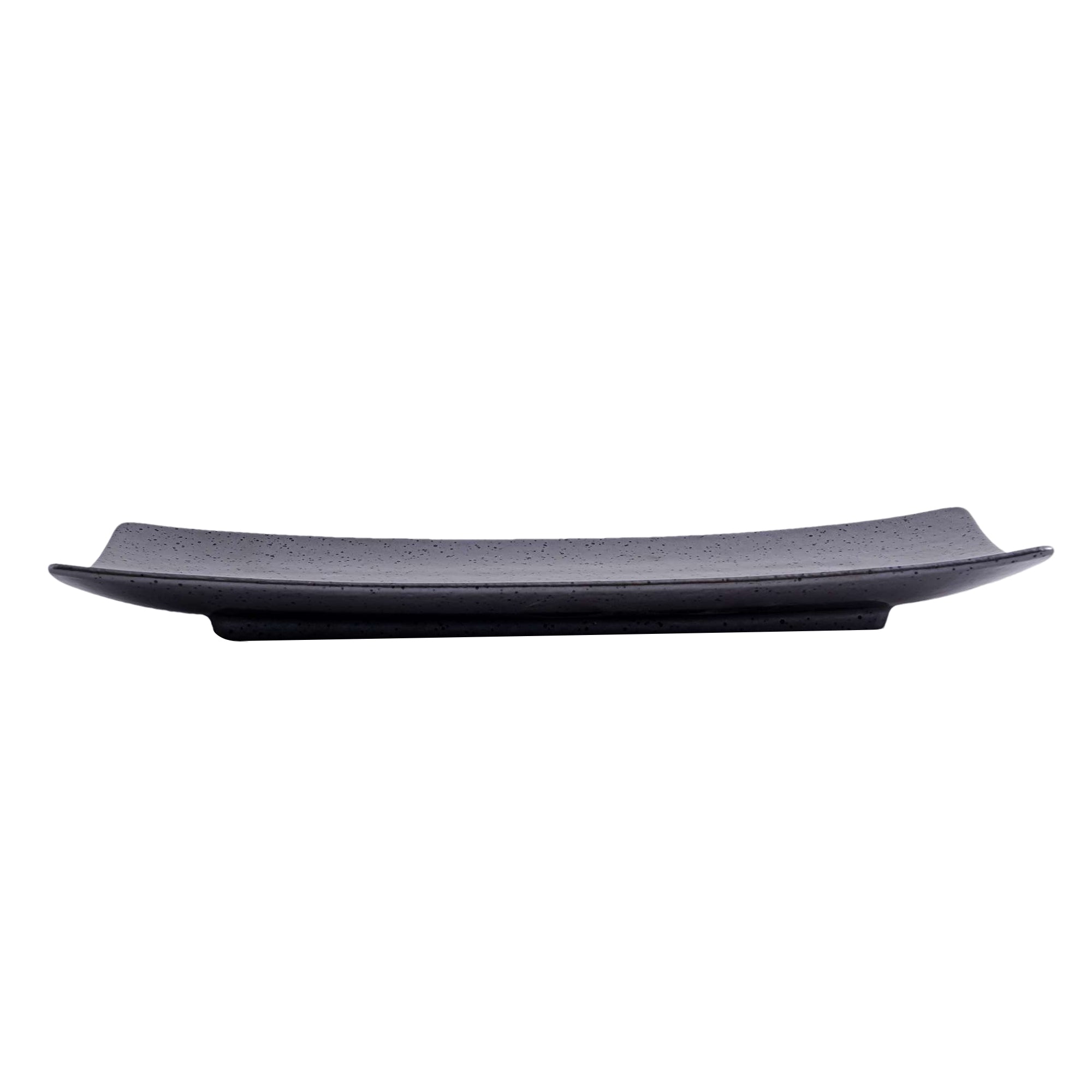 51202- Dark Brown 12" Rectanglar Porcelain Flat Plate, Sushi Plate, 16/Case