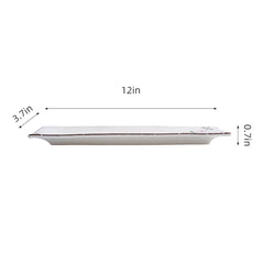 51174 - Pink Sakura 12" Rectanglar Porcelain Flat Plate, Sushi Plate, 16/Case
