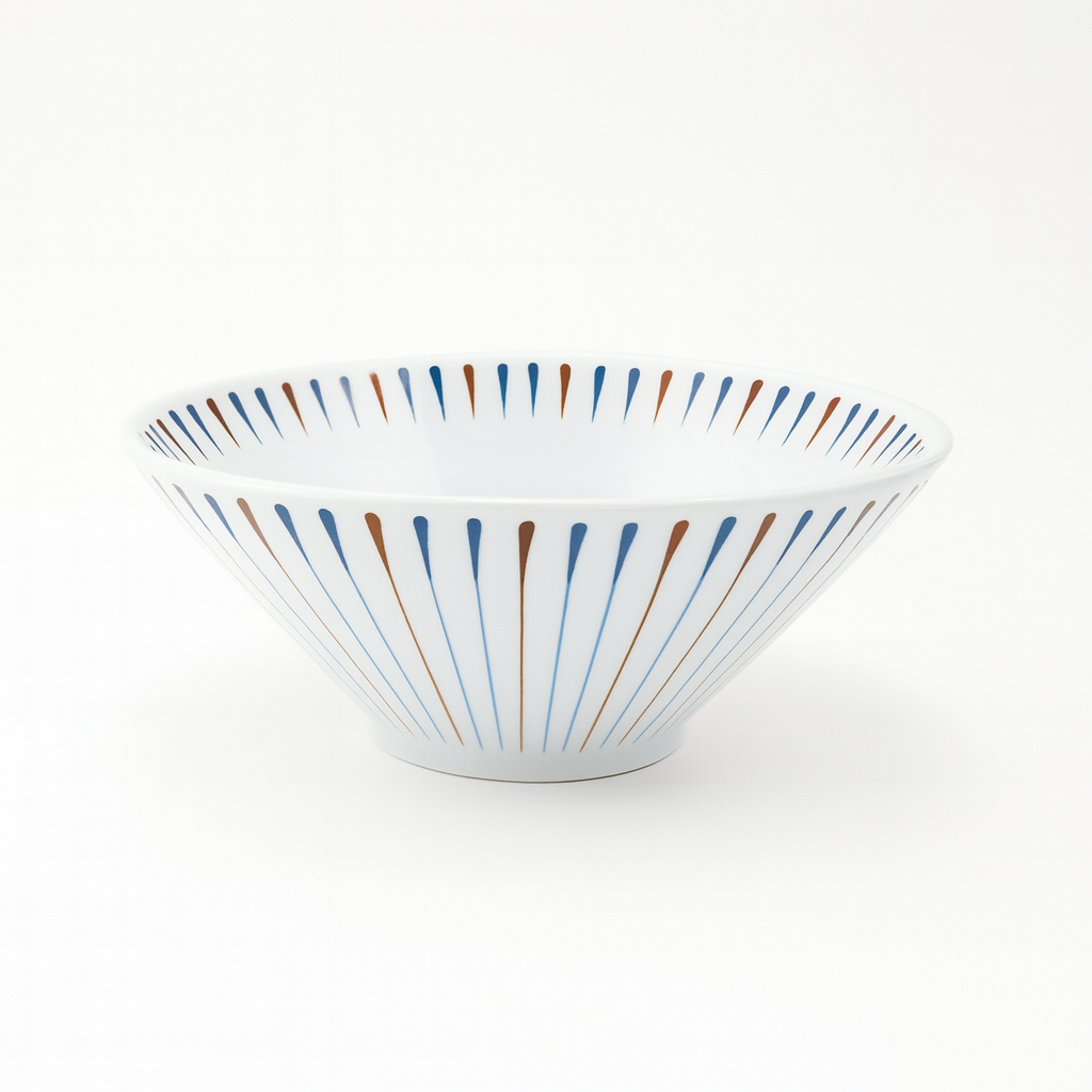 51091-9 inch，1500 ml ,Melamine Bowl with Vertical Stripes-36/Case