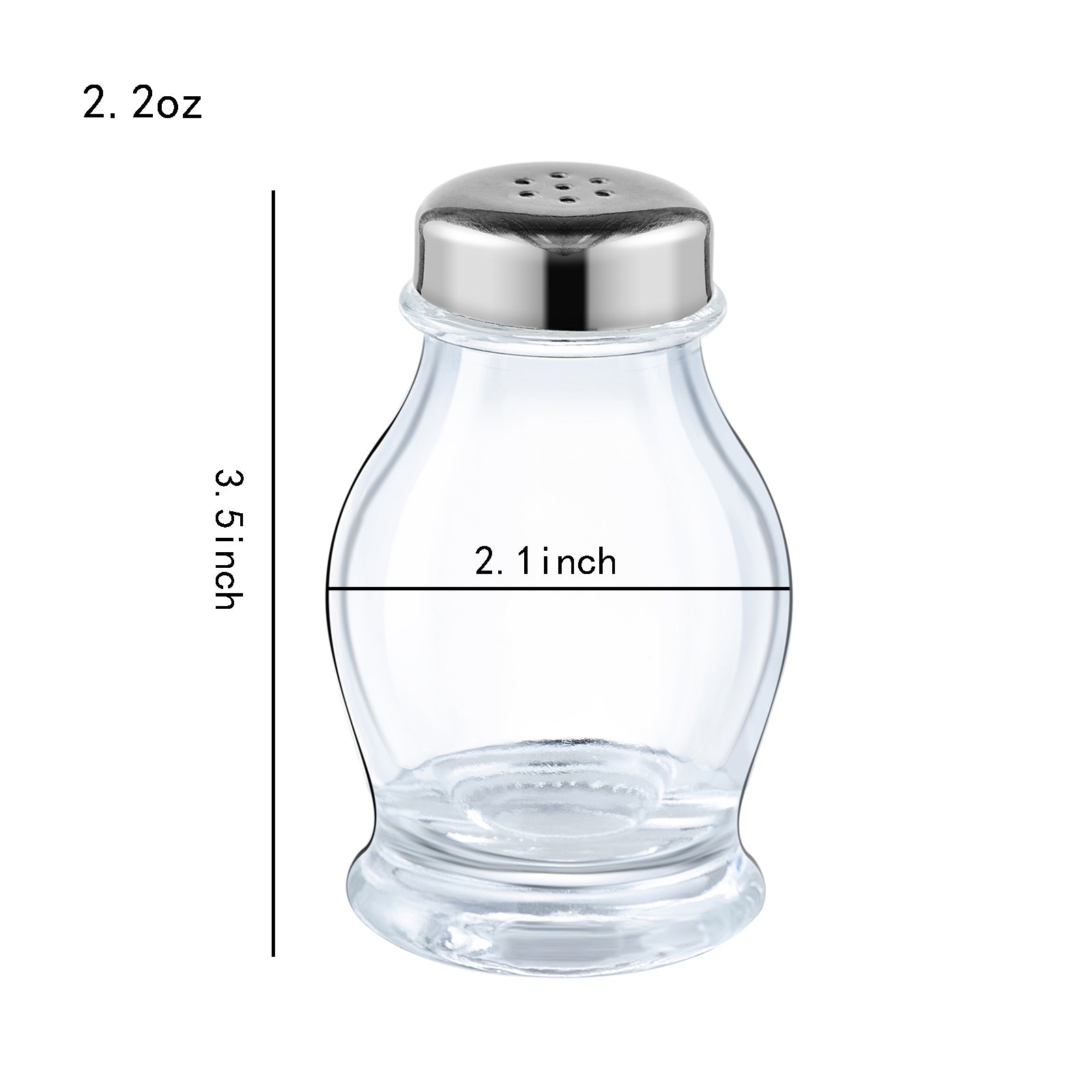 51159 - Salt and Pepper Shakers 2.2 OZ Unique Design - 48/case